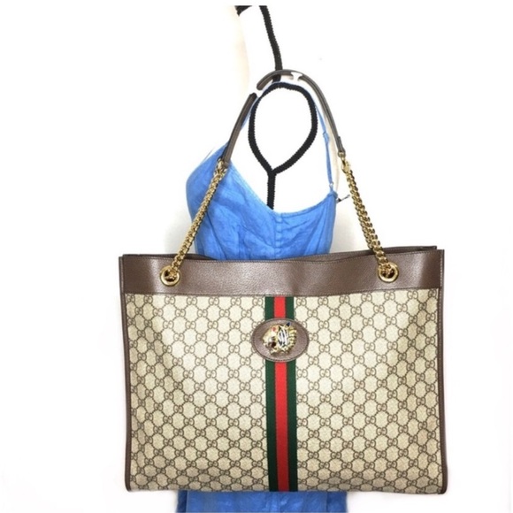 Authentic Gucci Rajah large tote bag brown monogram coated canvas - Picture 2 of 15
